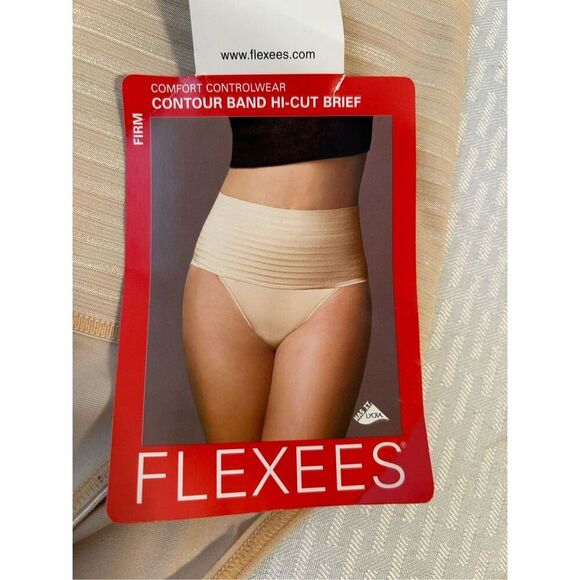 Flexees tummy high cut briefs size xl new #60946 - Picture 3 of 6